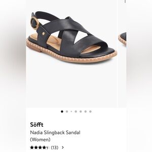 Sofft Black Slingback Sandals